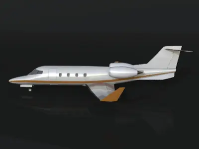 Learjet 54-55-56 Longhorn private jet 3D model