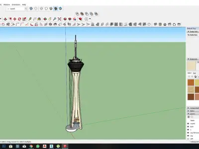 Stratosphere Casino Sketchup 3d Model 3D model