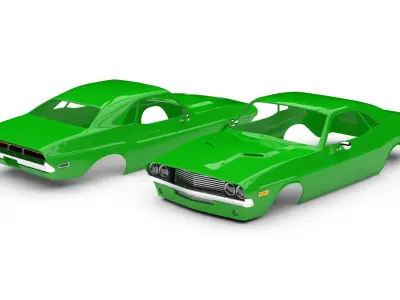 dodge challenger RT 1985 3D print model