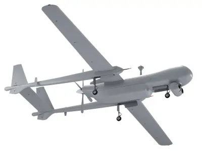 UAV Heron TP Israel Aerospace Industries drone 3D model