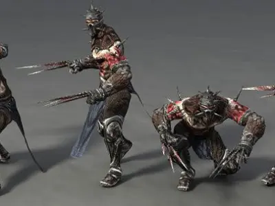 Underworld Warrior Low-poly 3D model