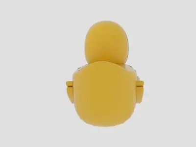 Duckling rubber duck toy Low-poly 3D model