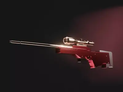AWM sniper Free 3D model