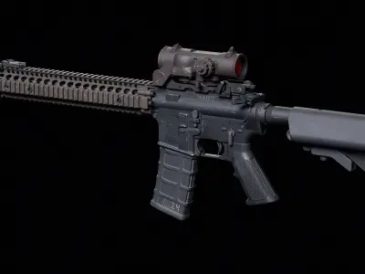 M4 Block II Low-poly 3D model