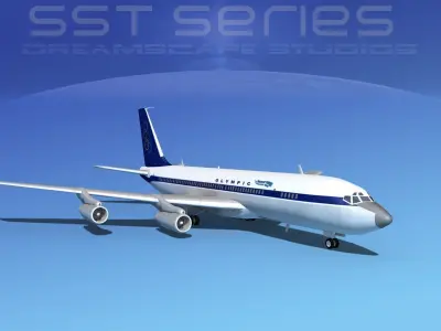 Boeing 707-320 SS Olympic 3D model