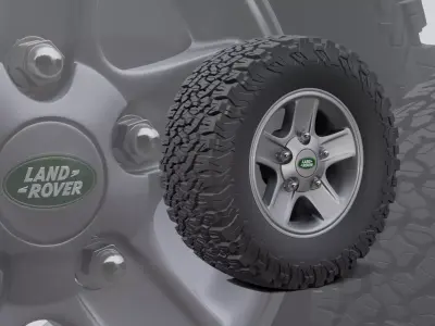 Defender Alloy Wheel 3D model