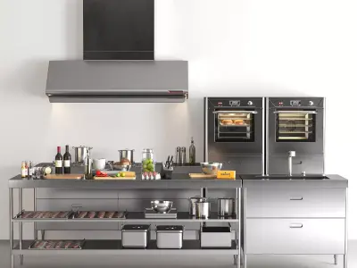 Washing and cooking elements 3D model