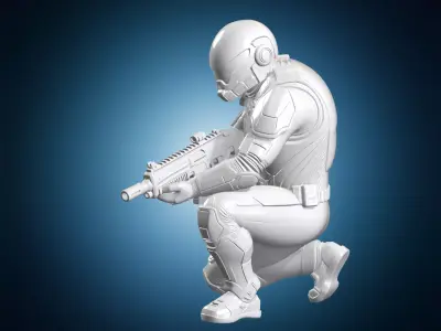 Tau Fire Warrior 3D Print Model 3D print model