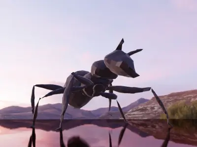 ant insect lowpoly bug Free low-poly 3D model