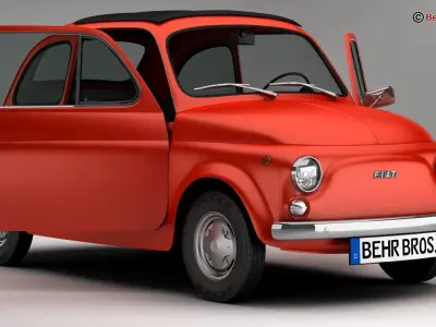 Fiat 500 R 3D model