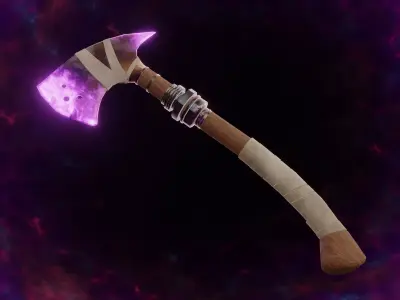 Shadow Axe - Elemental Axe - Model 01 Low-poly 3D model