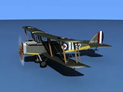 Airco DH-4 V02 Trainer RAF 3D model