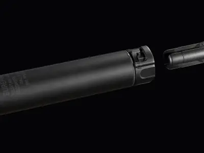 Silencer SureFire SOCOM556 MONSTER AR-15 Low-poly 3D model
