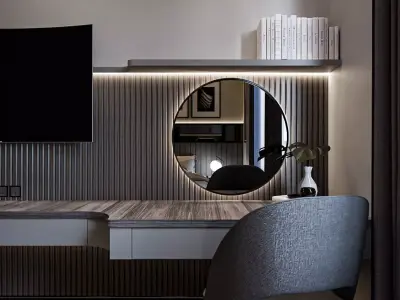 FREE Bedroom Interior Contemporer  Free low-poly 3D model