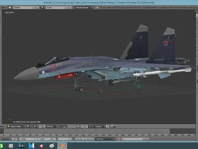 SU35S fighter jet Free 3D model