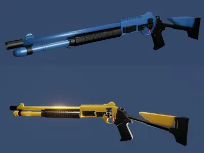 Super Pack 5 Guns 3D model