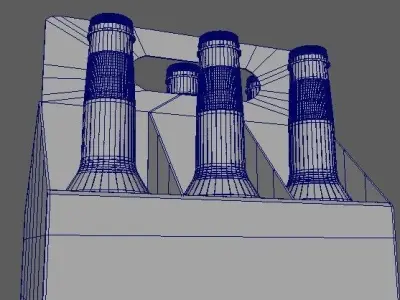 Beverage Branding Package No1 6Pack Low-poly 3D model