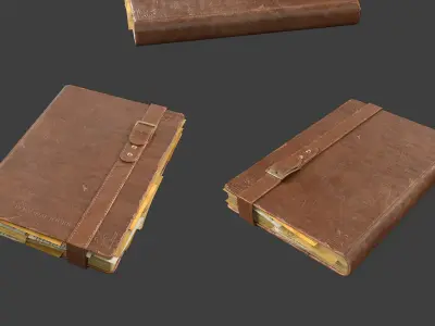 Vintage Book Low-poly 3D model