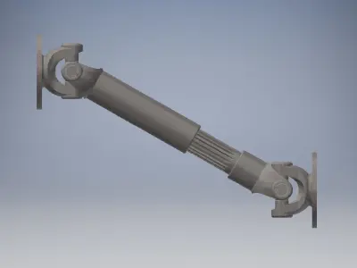 Double Cardan Shaft 3d model 3D model