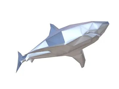 Low Poly Shark v1 008 Low-poly 3D model