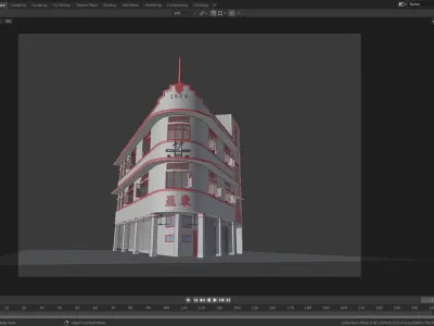 potato head restaurant Singapore Low-poly 3D model