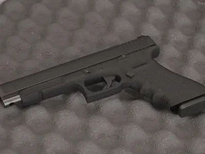 Semi Auto Pistol Glock G34 Black 3D model