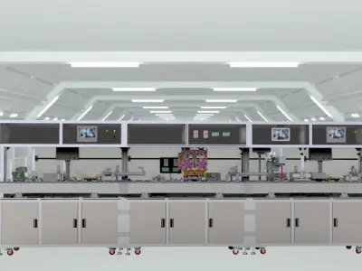 Automatic cutting and welding line 3D model