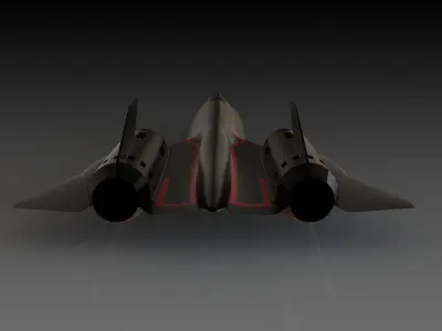 Lockheed SR-71 Blackbird Fighter Jet Model 3D model