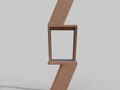 Wall shelf concept Free low-poly 3D model
