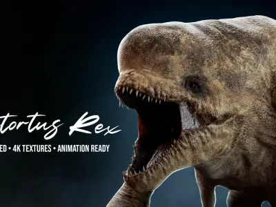Jurassic World Rebirth Distortus Rex Low-poly 3D model