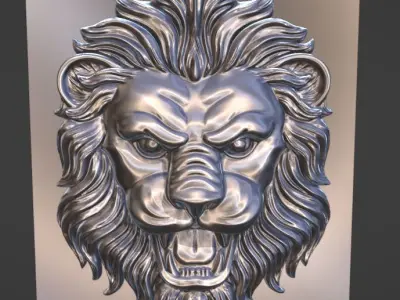 Lion 3D head 3D model