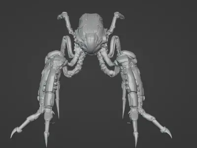 Dark Techno Arachknight Legs - STL for 3D Printing 3D print model