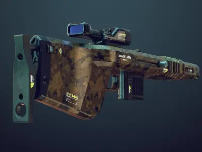 Sniper Rifle - Sci-Fi Concept 3D model