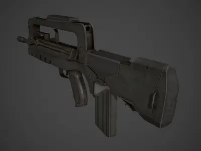 Famas F1 Low Poly Low-poly 3D model
