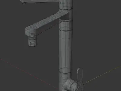 Kitchen Chrome Tap 3D model