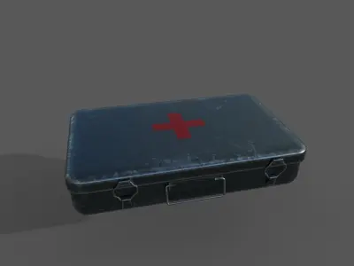 medical box Low-poly 3D model