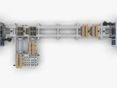 High-Speed Chain Loop Loading and Unloading Conveyor 3D model