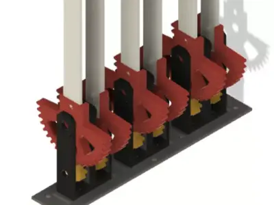 Throttle Pitch Mixture lever mechanism for Flight Sim 3D print 3D print model