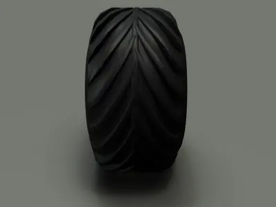 Monster Truck Wheel Free low-poly 3D model