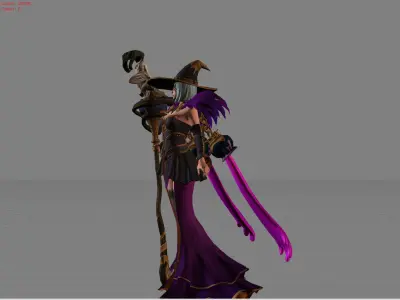 Pharsa Enchanting Witch Low-poly 3D model