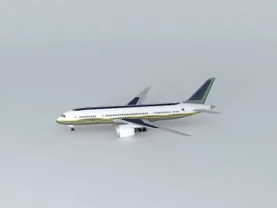 GoldenJet Boeing 787 8S Free 3D model
