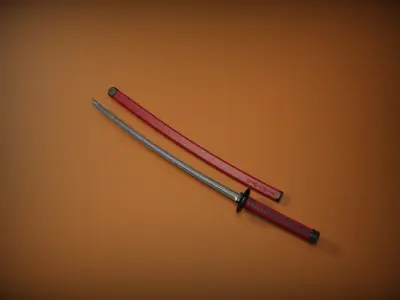 KaTaNa-2 samurai sword Low-poly 3D model