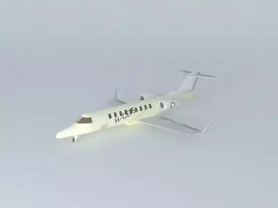 Bombardier Learjet 45 With Interior Free 3D model