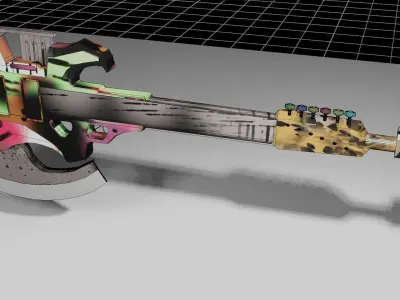 axe guitar Free 3D model