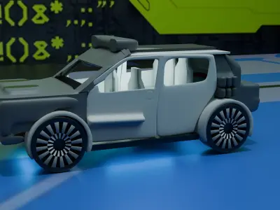 concept suv car Low-poly 3D model