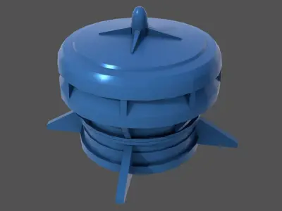 WW2 Italian naval mushroom - Commercial license - 1-200 scale 3D print model