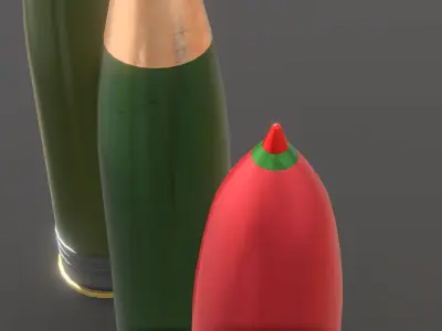 Heavy Artillery Shells 3 in 1  Low-poly 3D model