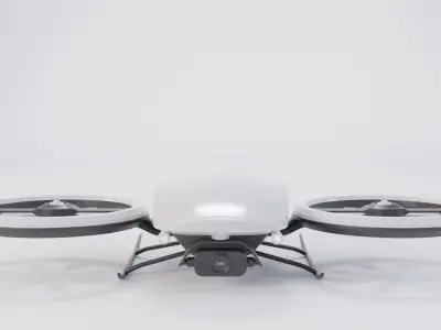 Futuristic Military Mini Drone Low-poly 3D model