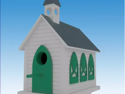 Church Bird House 3D model