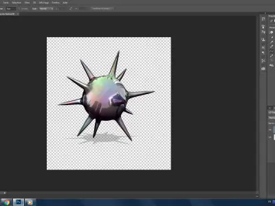 Mines sphere with spikes Free 3D model